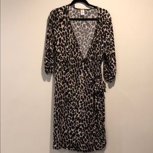 Animal print Wrap Dress.